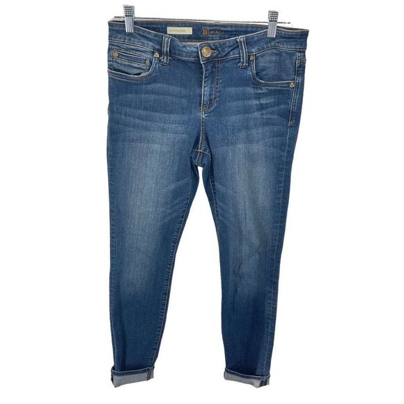 Kut from the Kloth Women's Toothpick Skinny Jeans Denim Medium Wash Blue Size 8 - Picture 1 of 11
